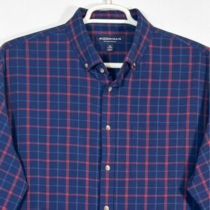Mizzen + Main City Flannel Plaid Button Down Shirt XXL Classic Fit Lightweight